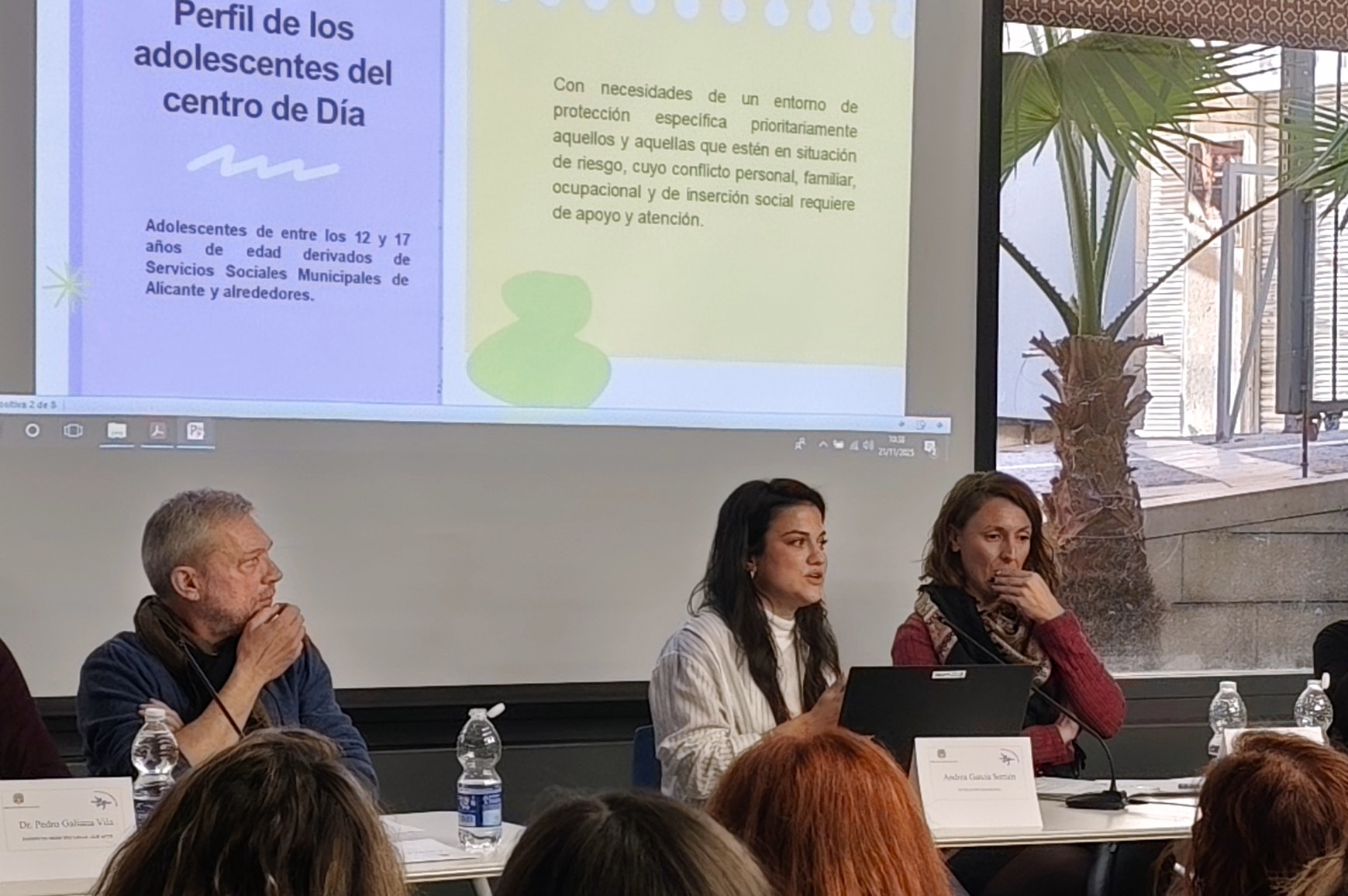 Andrea García, durante la jornada