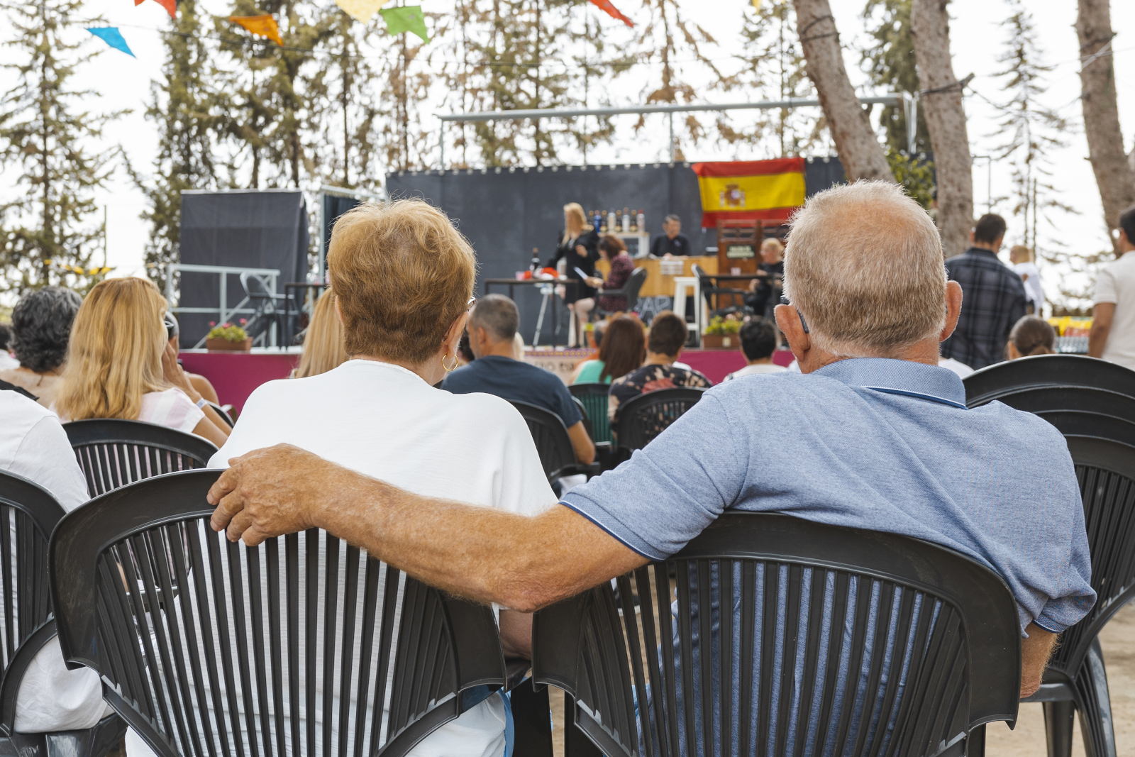 Personas atendidas en el centro ‘Cristo de los Mineros’ representan una obra en las Jornadas de Teatro Especiales celebradas en el Centro Ocupacional de El Palmar