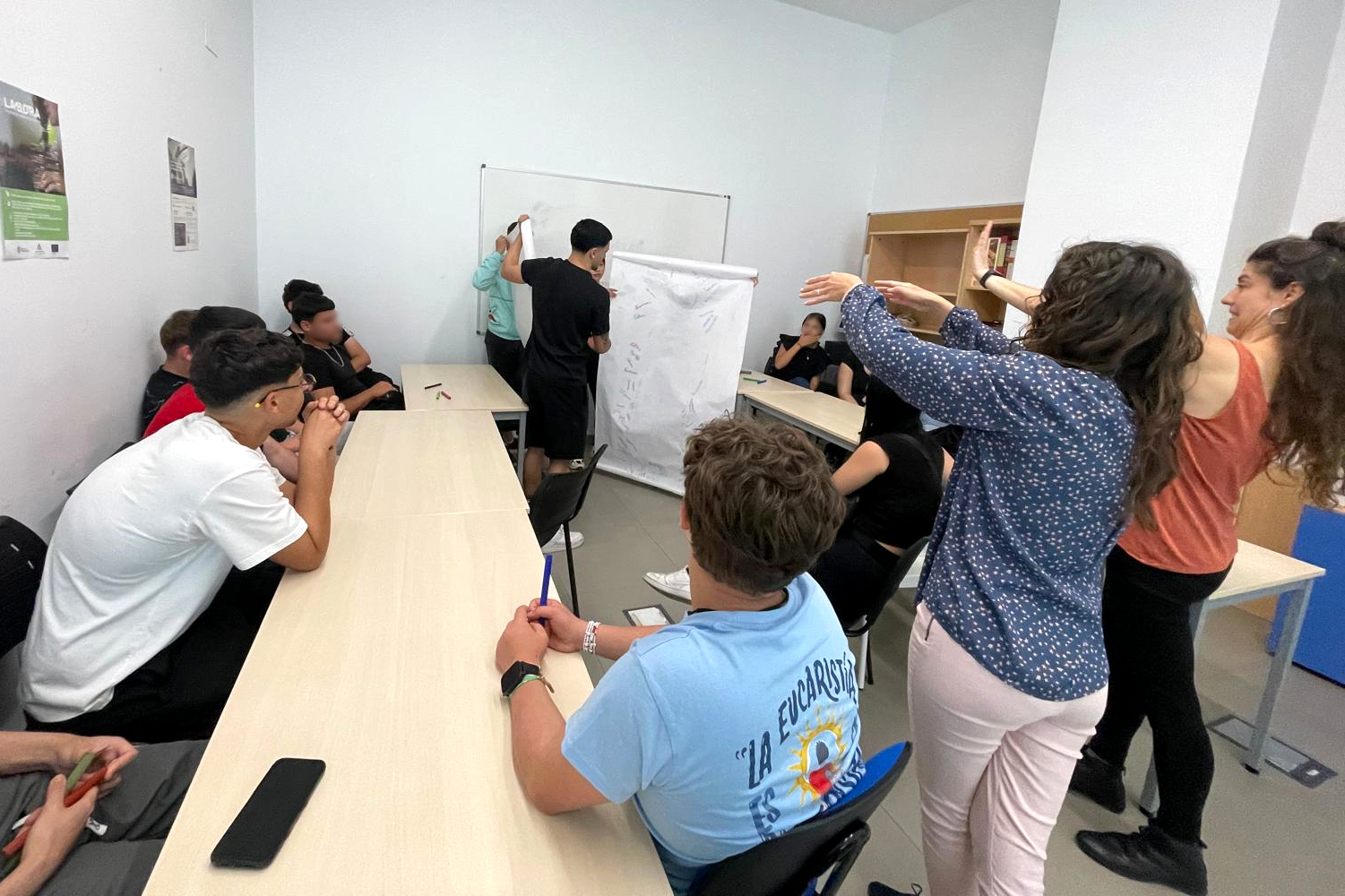 Una de las actividades prácticas del taller