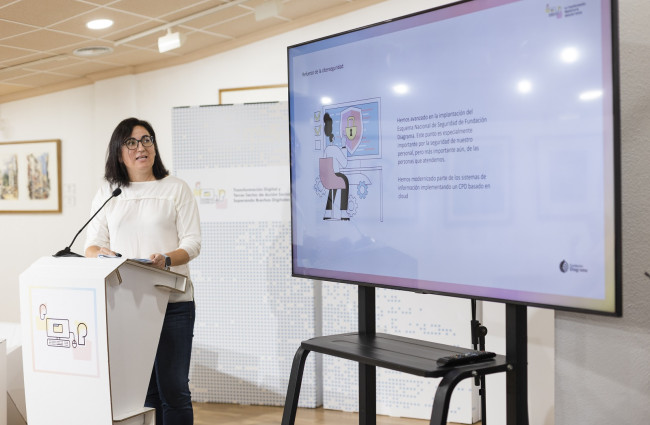 María Ángeles Sánchez, directora de Desarrollo Tecnológico de Fundación Diagrama, presenta el proyecto de Transformación Digital de la entidad