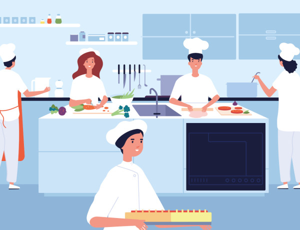 El alumnado de los FPB de restauración de Cantabria participa en la organización del catering de la III Jornada 4 Caminos de Emprendimiento