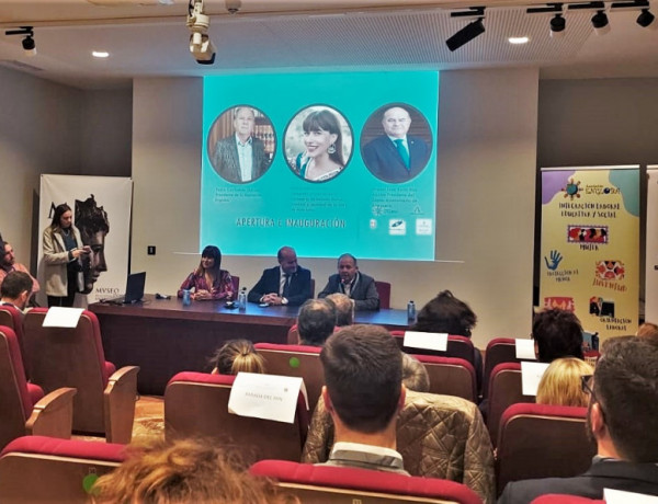 Ruth Sarabia, Pedro Carricondo y Manuel Barón, en la inauguración del evento