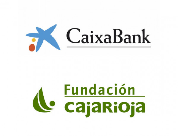 Logotipos de CaixaBank y Fundación CajaRioja