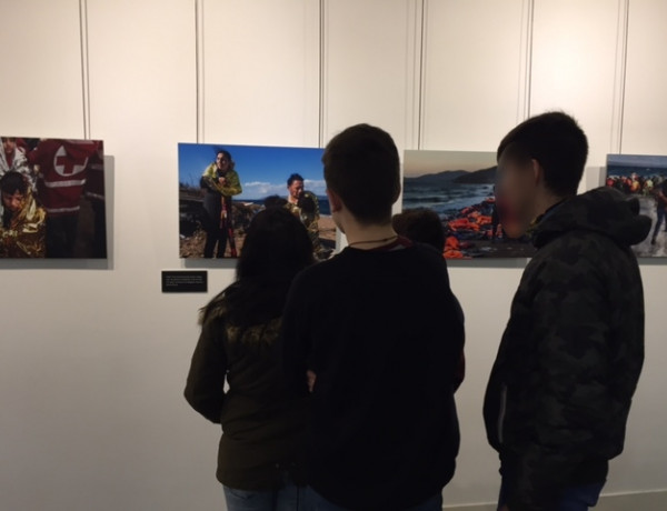 Visita a la exposición 'Pasajeros'. Centro 'Los Pinos'. Fundación Diagrama.