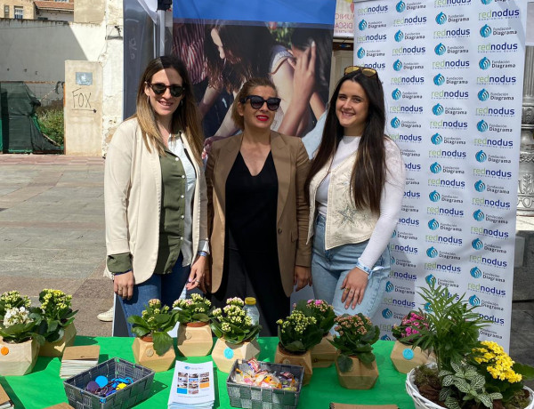 El equipo de Fundación Diagrama, en el stand de la feria