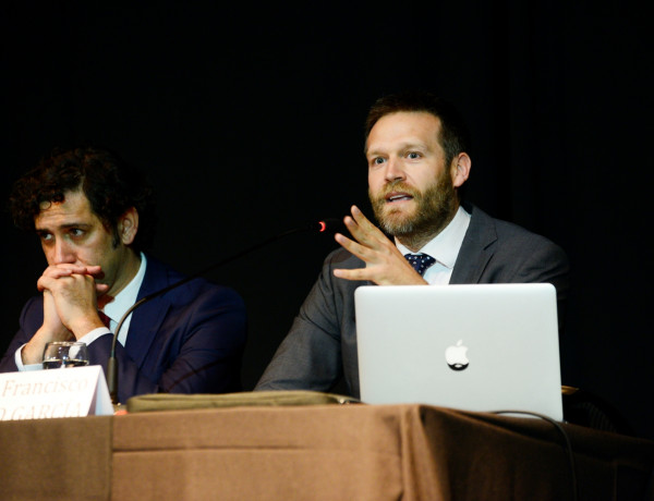 Juan Francisco Rubio, de Fundación Diagrama, durante la ponencia