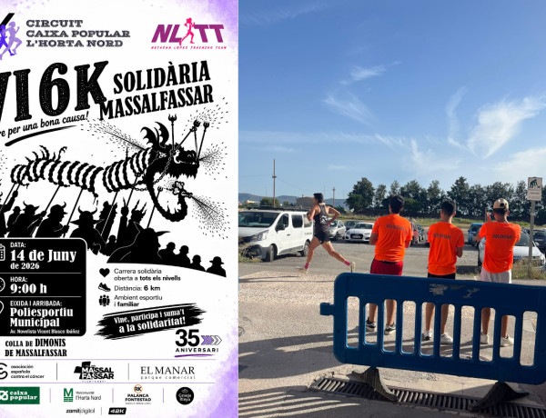 Jóvenes de la residencia 'Campanar' participan como voluntarios en la VI Carrera 6k de Massalfassar