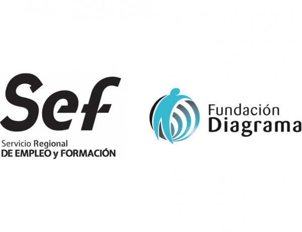 Logotipos del Servicio Regional de Empleo y Formación y de Fundación Diagrama