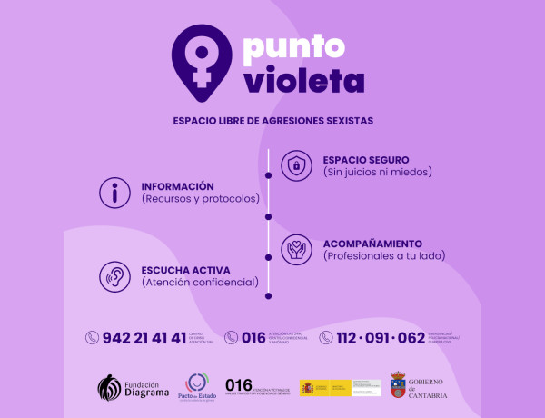 Fundación Diagrama gestiona la puesta en marcha de los Puntos Violeta en la Región de Cantabria
