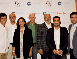 (i-d) Pablo Mezquita, Antonio García, Rosa Carrión, Daniel Navalón, Juan Arrés, Cristóbal Úbeda y José Antonio López