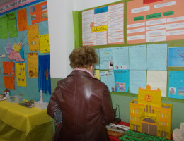 Visita al colegio 'Nuestra Señora de la Fuensanta'. Usuarios de 'Nuevo Azahar' (Archena). Fundación Diagrama.