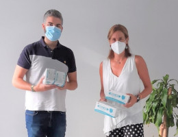 Fundación Diagrama recibe diversas donaciones para reforzar la labor de prevención contra el Coronavirus. Residencia 'Nuevo Azahar' 2020.