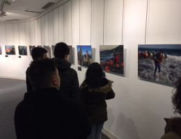 Visita a la exposición 'Pasajeros'. Centro 'Los Pinos'. Fundación Diagrama.