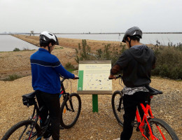 Ruta en bicicleta por la Vía Verde. Menores del centro 'Odiel' Huelva. Fundación Diagrama.