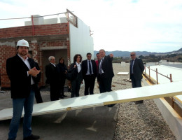 El alcalde de La Unión visita el avance de las obras de construcción del centro sociosanitario de Fundación Diagrama en este municipio