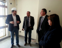 El alcalde de La Unión visita el avance de las obras de construcción del centro sociosanitario de Fundación Diagrama en este municipio