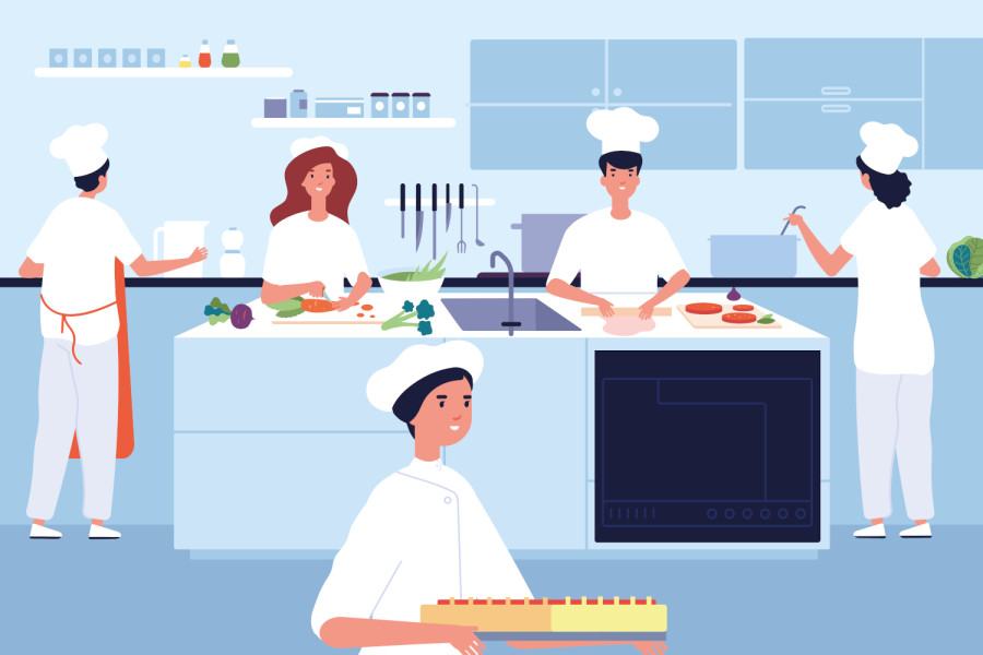 El alumnado de los FPB de restauración de Cantabria participa en la organización del catering de la III Jornada 4 Caminos de Emprendimiento