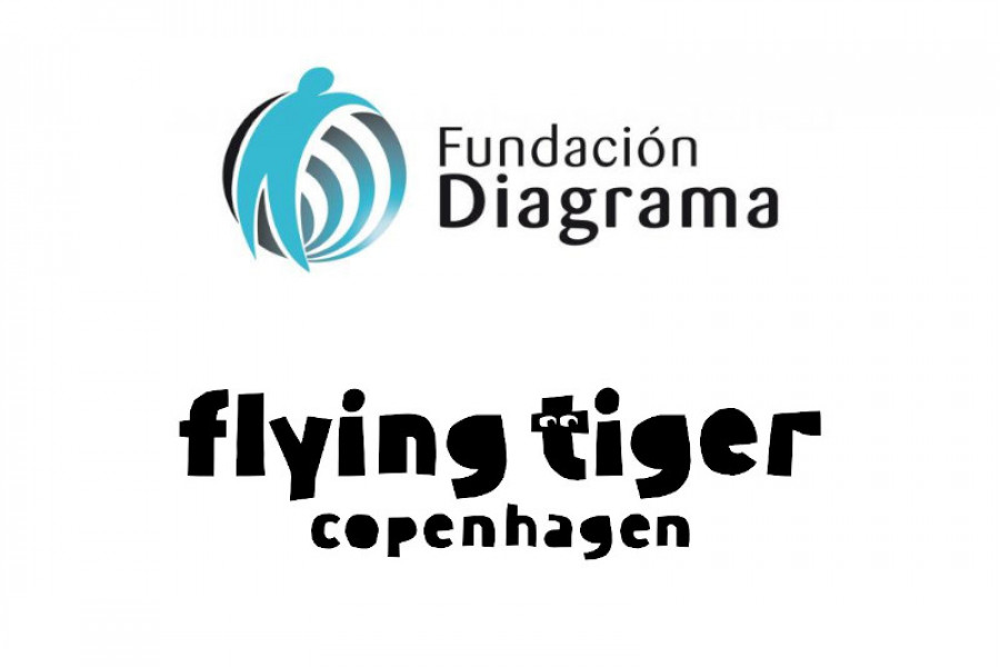 Logotipos de Fundación Diagrama y Flying Tiger Copenhagen