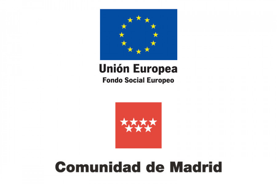 Logotipos de la Unión Europea y la Comunidad de Madrid