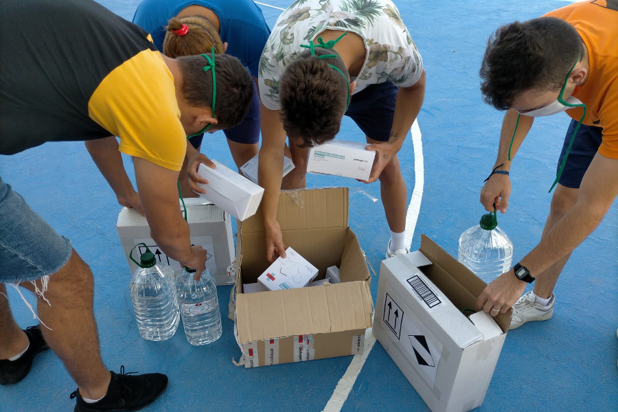 Fundación Diagrama recibe diversas donaciones para reforzar la labor de prevención contra el Coronavirus. Centro 'San Miguel' 2020