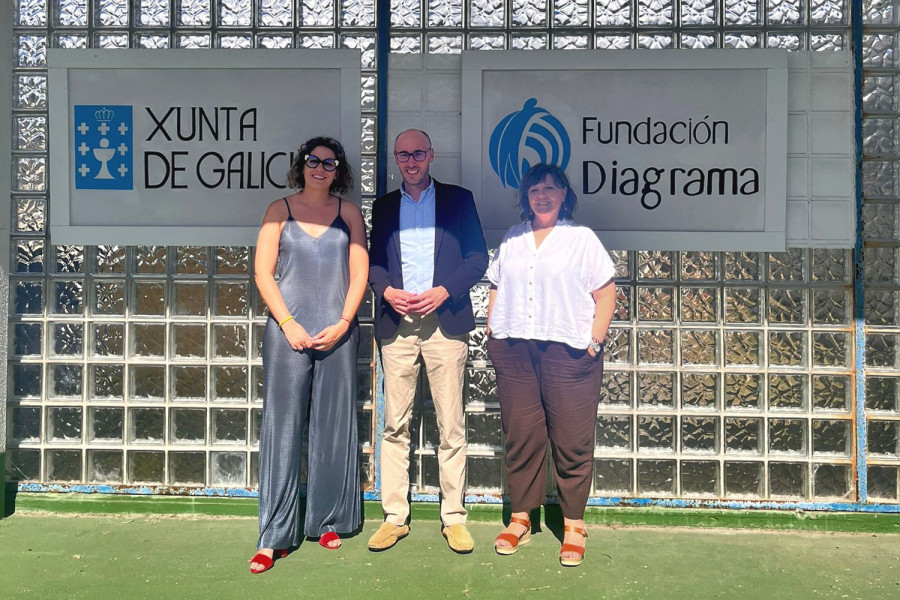 Jacobo Rey, junto al equipo driectivo del centro Montealegre