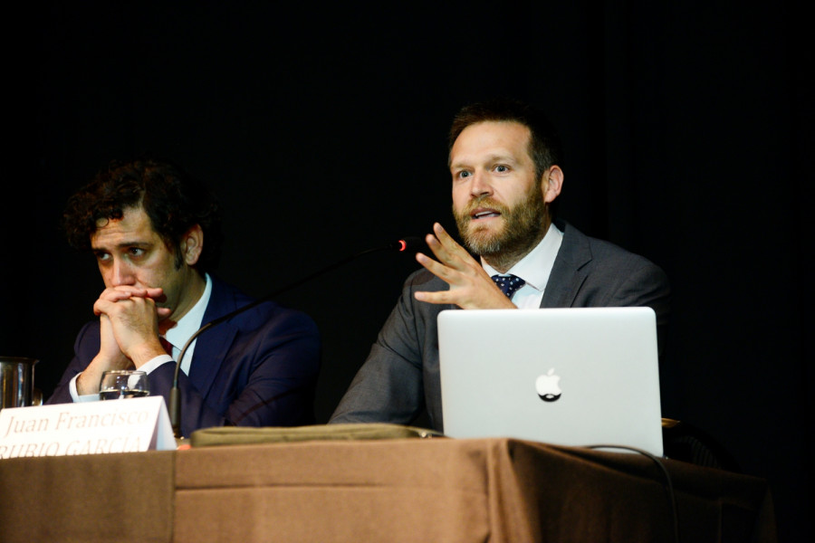 Juan Francisco Rubio, de Fundación Diagrama, durante la ponencia