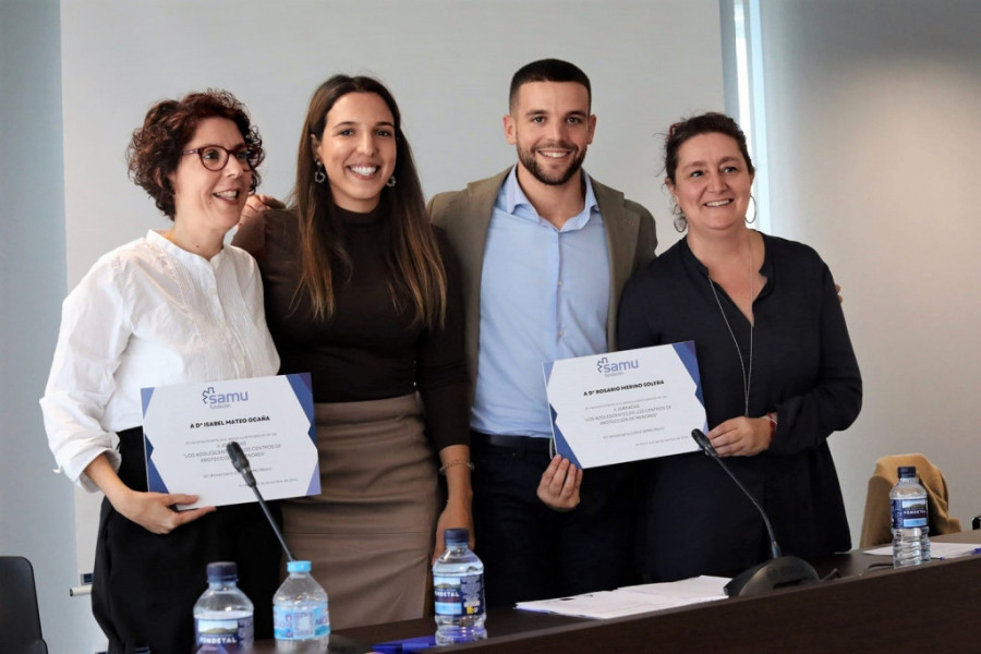 De izquierda a derecha, Isabel Mateo, Esther Aguilera, Ramón Rodríguez y Rosario Merino