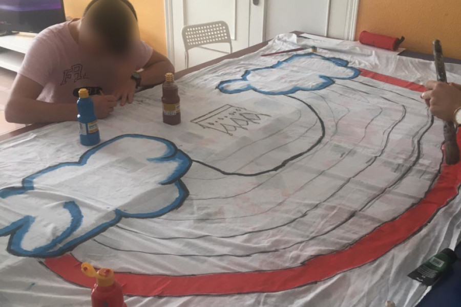 Los jóvenes de la residencia ‘Anassim’ de Llanera de Ranes (Valencia) participan en iniciativas pedagógicas y de sensibilización sobre el COVID-19. Fundación Diagrama. Comunidad Valenciana 2020. 