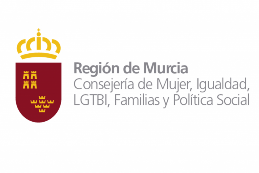 Logo Región de Murcia. Consejería de Mujer, Igualdad, LGTBI, Familia y Política Social