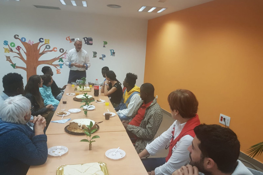 Los menores atendidos en el centro ‘Cardones’ de Las Palmas de Gran Canaria llevan a cabo una iniciativa sobre integración social a través de las bibliotecas. Fundación Diagrama. Las Palmas de Gran Canaria 2019.