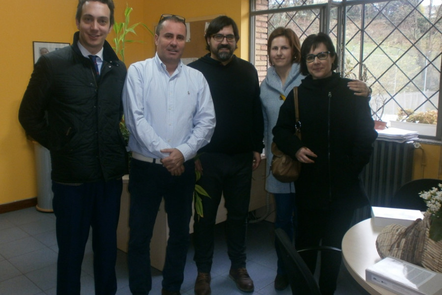 Los representantes de la Fiscalía de Menores cántabra, junto a los responsables de Fundación Diagrama en esta comunidad