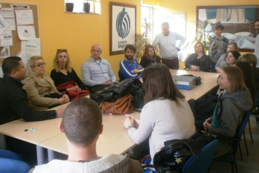 Visita de profesionales de Erasmus + al CSJ. Cantabria. Fundación Diagrama.