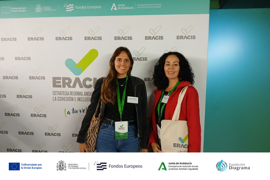 Profesionales Fundación Diagrama en la Jornada Eracis + en CaixaForum de Sevilla