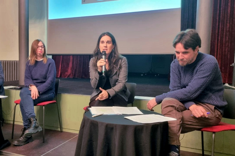 Sergi Blancafort, Irene Cambra, Laura Coll-Planas y Jorge Montesó, en la presentación