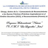 Reconocimiento a las buenas prácticas de la III Conferencia de Decanos/as de Educación de Andalucía, Ceuta y Melilla